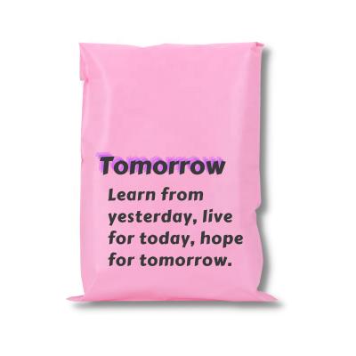 China Strong Adhesive Eco Friendly Custom Poly Mailing Mailing Waterproof Bag in Pink Color for sale