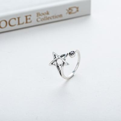 China New Yiwu Buyer Fashion Geometric Design Star Five-pointed Ring Meteor Open Ring For Gift for sale