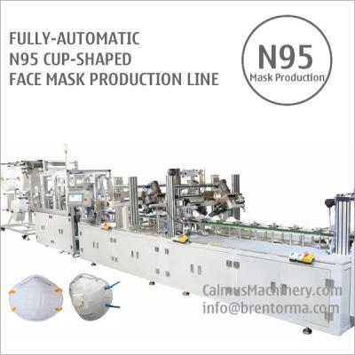 China Fully-automatic N95 Cup Respirator Mask Making Machine Production Line for sale