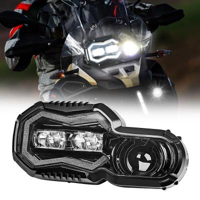 China BMW motorcycle headlight LOYO E-brand approved Osram brand upgraded motorcycle led headlight with DRL for BMW f800 headlight for sale