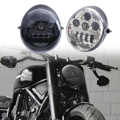 China LOYO Headlight 80W VRSCX VRXSE V-stem Muscle Screamin Eagle CVO Street Rod LED Headlight For Harley XR1200X for sale