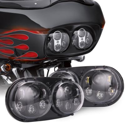 China Die Cast Aluminum Housing Loyo Led Light Motorcycle Dual Headlight For Harley Projector Light For Motorcycle Driving Light for sale