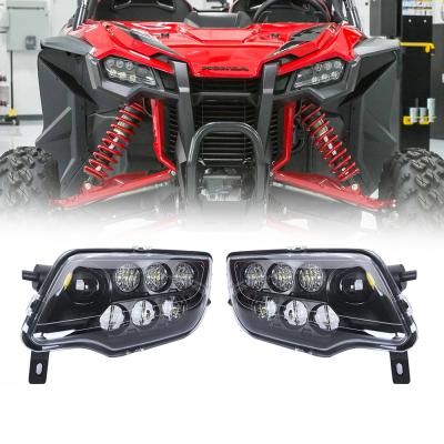 China Hot Sales Newest Design High Performance Die Cast Aluminum Housing ATV Led Headlight For Honda Pioneer 1000 Spotlight Replacement for sale