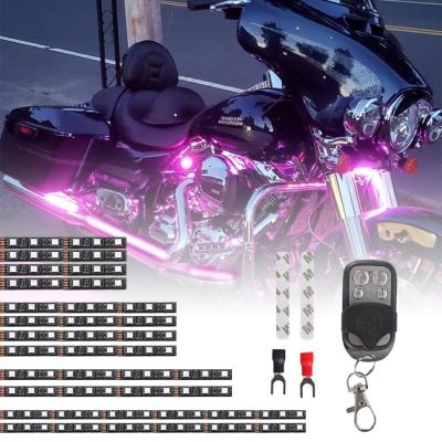 China Motorcycle Light RGB Underglow Motorcycle Lights Light Bar Remote Control Strip Motorbike Motorcycle Decorative Light Strip for sale