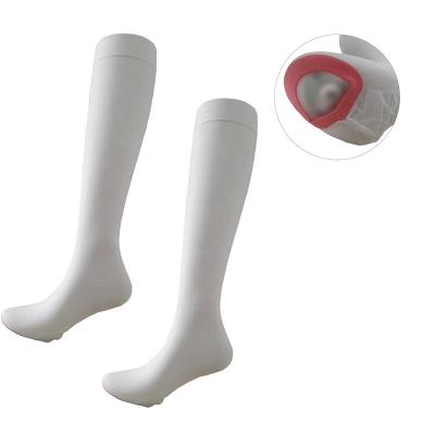 China Anti Bacterial Anti Bacterial Professional Medical Nurse 15-20mmhg Toe Compression Socks Open Embolism Sock for sale