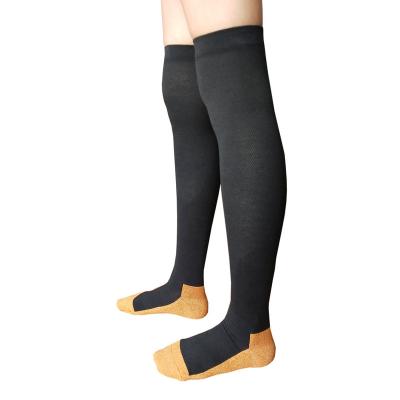 China Antibacterial Antibacterial Men Love Fiber To Chat Compression Copper Graduated High Performance Anti-fatigue Knee Running Socks for sale