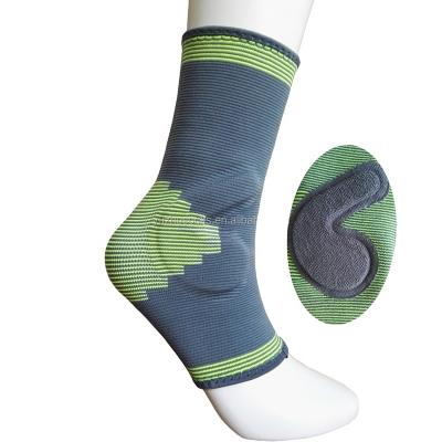 China Gel Pads Gel Elastic Knitting Pads Compression Ankle Bandage Support With Silicone Gel Pads For Injury for sale