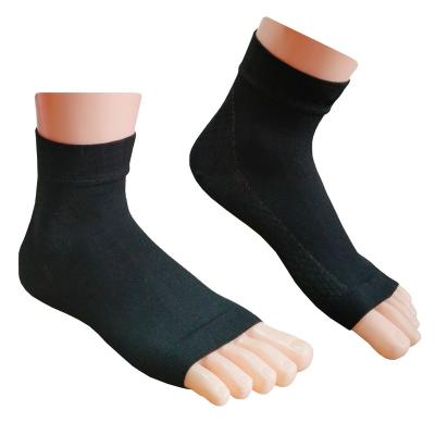 China Antibacterial Antibacterial Compression Toe Open Lowcut Compression Sports Socks For Men Women 20-30 mmHg for sale