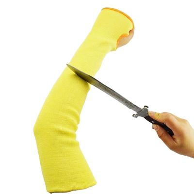 China Outdoor Activities Protective Aramid Safety Cut And Heat Resistant Sleeve With Thumb Hole for sale