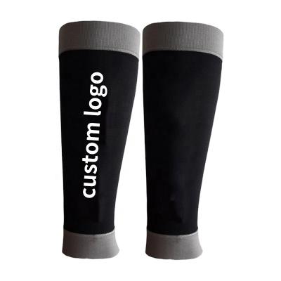 China Sports Antibacterial Custom Black Antibacterial Prevents Running Pain Relief Leg Calf Compression Sleeve for sale