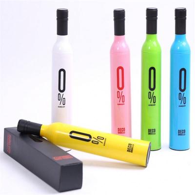 China Novelty Various Colors Polyester Cheap Wine Bottle Umbrella for sale