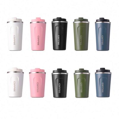 China 380ml 510ml Disposable Stainless Steel Travel Eco-friendly Double Walled Coffee Mug Vacuum Clean Insulated Reusable Tumbler Coffee Cup for sale