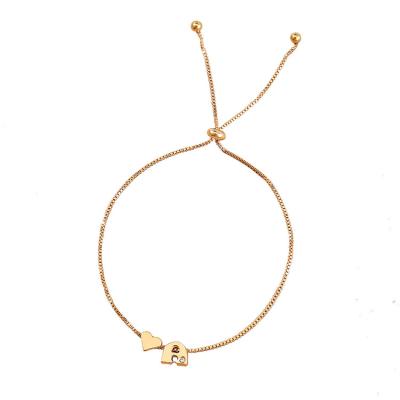 China A-z Design Fashion Charm Heart Letter Anklets Casual/Sporting Chain Women Adjustable Anklets for sale