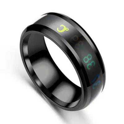 China 2021 European Hot Sale Fashion Rings Temperature Titanium Steel Rings RTS for sale