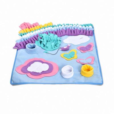 China Durable Washable Travel Pet Nose Mat Anti Slip Slow Dog Feeding Mat Puzzle Blanket for sale