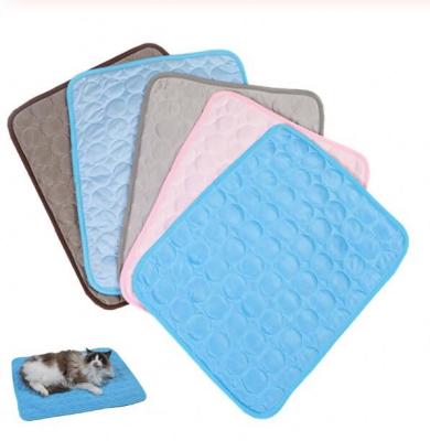 China Portable Summer Ice Washable Breathable Silk Dog Cooling Pad for sale