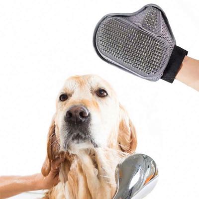 China Viable Hot Selling Dog Pet Grooming Glove Bath Gloves Shower Massage Brush Pet Supplies for sale