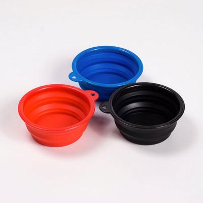 China Amazon Style Pet Supplies Stocked Hot Utensils Folding Pet Bowl Silicone Flex Pet Bowl For Cat Dog Wholesale for sale