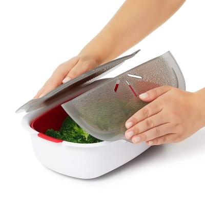 China Freshness Preservation Kitchen Microwave Oven Food Steamed Meat Container Lunch Boxes Food Storage Steamer Box for sale