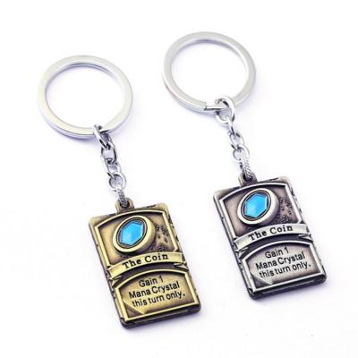 China Fashion Cool Metal Wholesale RTS Creative Key Chain Personalized Hearth Legend Lucky Coin Card Keychain For Men Women Gift for sale