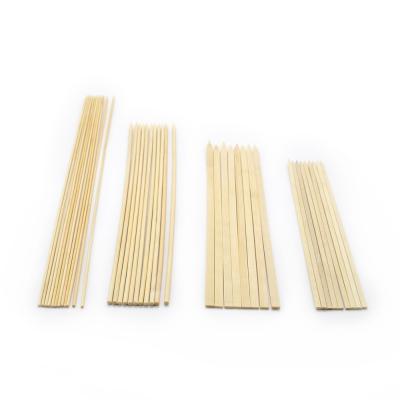 China Easily Cleaned Bamboo Skewers BBQ Sticks Natural Roasting Skewers Sticks For BBQ Grilling for sale