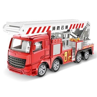 China Safety Fire Truck Alloy Car Fire Ladder Truck Die Casting Model Toy for sale