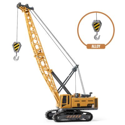 China Safety 1:55 Alloy Remote Control Rc Alloy Forklift 3in1 Crane With Flatbed Trailer for sale