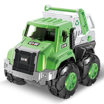 China Hot Selling Alloy Friction Toy Engineer Truck Metal Die-cast Car Model Sliding Car Safety and Sanitation Truck Model for sale