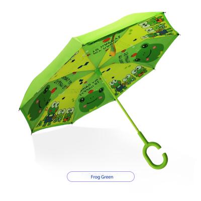 China Children Lifting Umbrellas, Cute Promotional Inverted Umbrella Rainproof Byhook for sale