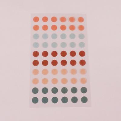 China Cheap Price Planner Washi Sticker Recycled Paper Sheet Dot Shape Sticker for sale