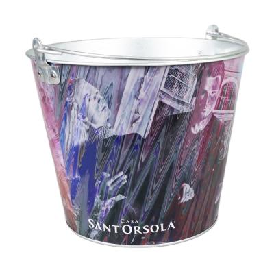 China Viable Custom Printed 6 Bottle Ice Bucket Beer Cooler Bucket for sale