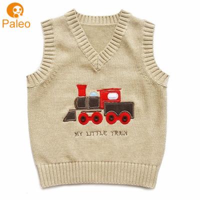 China Manufacturer Custom Hot Sale Anti-Shrink Children Hand Knit Vest Pattern Kid Baby Sleeveless Sweater for sale