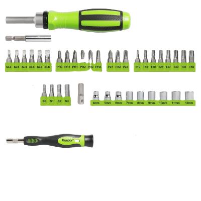 China Huepar Hot Selling Plastic SD 65 Precision Screwdriver Magnetic Ratchet Set 65 In 1Sockets Repair Tool Kit for sale