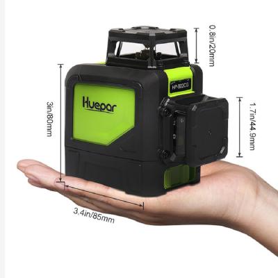 China 8 Lines 360 Self Leveling Cross Green Laser Level Vertical Horizontal 902CG huepar 85x65x100mm 360 Degree Nivel Laser for sale