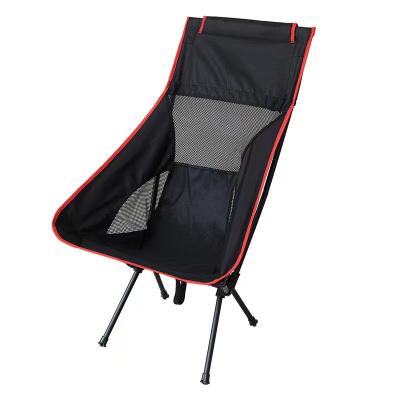 China New Aluminum Alloy Folding Chair Camping Beach BBQ Moon Chair Eco-friendly Outdoor Portable Lightweight Self Driving Leisure Fishing Chair for sale