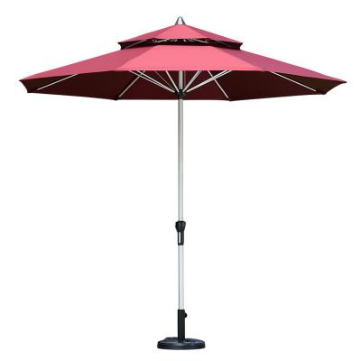 China Eco-freindly 3m Patio Umbrella Tilt Crank Crank Beach Shade Garden Parasol for Pool Deck or Balcony for sale