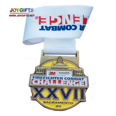 China Factory Custom Logo Track Medals Firefighter Medals Custom USA Marathon Medals for sale