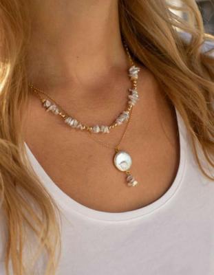 China Fashionable french style irregular baroque pearl necklace necklace accessories for sale