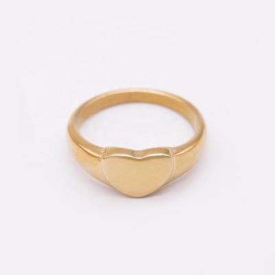 China Fashionable Finger Jewelry Stainless Steel Heart Rings Jewelry Simple Design for sale