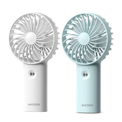 China Item 2021 Mini Green Quantity White Box Sport Neck Hotel Fan New Arrival Portable Usb Handheld Fan Outdoor Rechargeable Power Item for sale