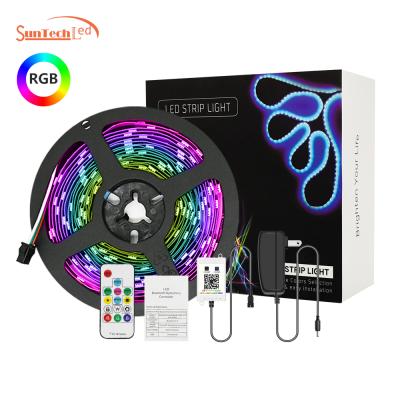 China Factory residential sale accessible with 12v Smart IC ws2812b remote control 5050 RGB chipset led strip magic digital light strip for sale