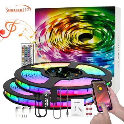 China Factory supply 5m changeable 12v 30leds/M 5050RGB home residential home lighting color led flexible strip light for sale