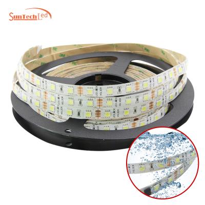 China Residential Factory Wholesale Price Waterproof Led Strip Light Smd 5050 60leds/M DC12v Flexible for sale