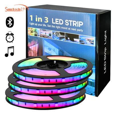 China Residential Waterproof RGB 5m 44Key IR 5050 30LED LED Strip Light Controller DC 12V Power Supply Remote Strip Light Kit for sale