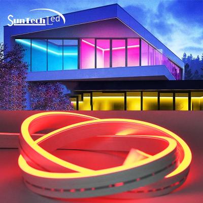 China Residential Color Cuttable DC24V Flexible Light Bar Led Neon Lamp Strip Voor Home Decoratie RGB Outdoor Light Strips for sale