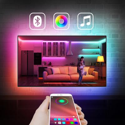 China Amazon Selling Waterpoof Usb RGB Smd 5050 App Control Residential Warm Atmosphere Lamp Smart BT Backlight Led Strip Light For TV for sale