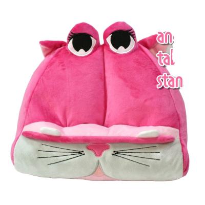 China 2023 New Cartoon Cat Tablet Phone Pillow Holder Soft Pink Lazy Reading Pillow Animal Toy Pillow Stuffed Plush Animal Doll for sale