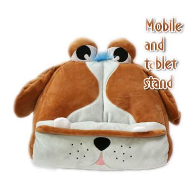 China 2023 New Cartoon Dogs Tablet Phone Pillow Holder Soft Lazy Reading Pillow Soft Animal Toy Pillow Stuffed Plush Animal Doll for sale