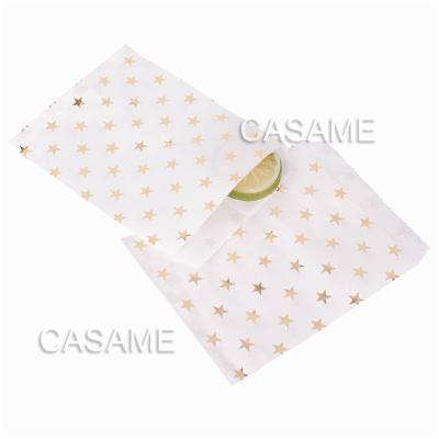 China Biodegradable Gold Dot Chevron Stripe 5x7 Inch Small MOQ Food Grade Star Aluminum Foil Wedding Favor Bags Small for sale