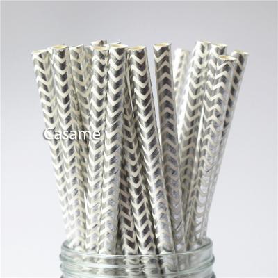 China Custom Colored Disposable Paper 25 Pcs Wholesale Drinks Biodegradable Paper Straw for sale